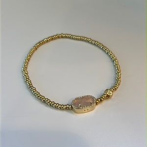 Kendra Scott Gold Rose Quartz Stretch Bracelet
